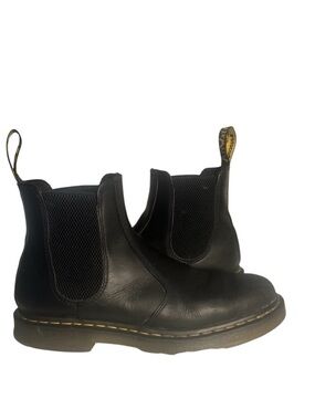 DR MARTENS Black Leather Chelsea Boots Slip Resistant Work Boot Mens Size 12 M